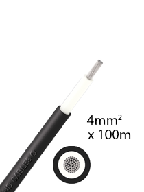 4mm2 single-core DC cable 100m – Black