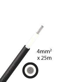 4mm2 single-core DC cable 25m – Black
