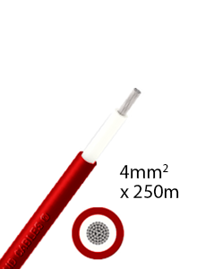 4mm2 single-core DC cable 250m – Red